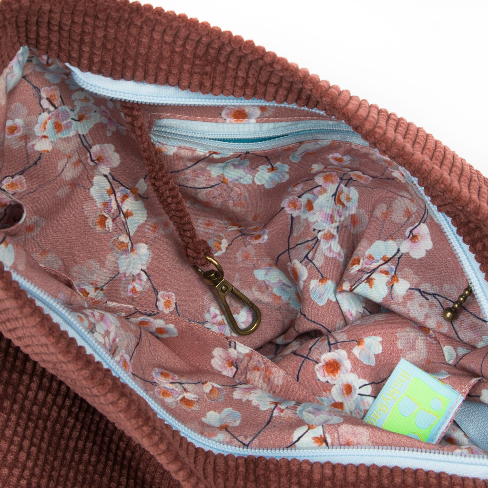 Cord Umhängetasche Altrosa Handmade – Schultertasche Altrosa Damen – Bild 12