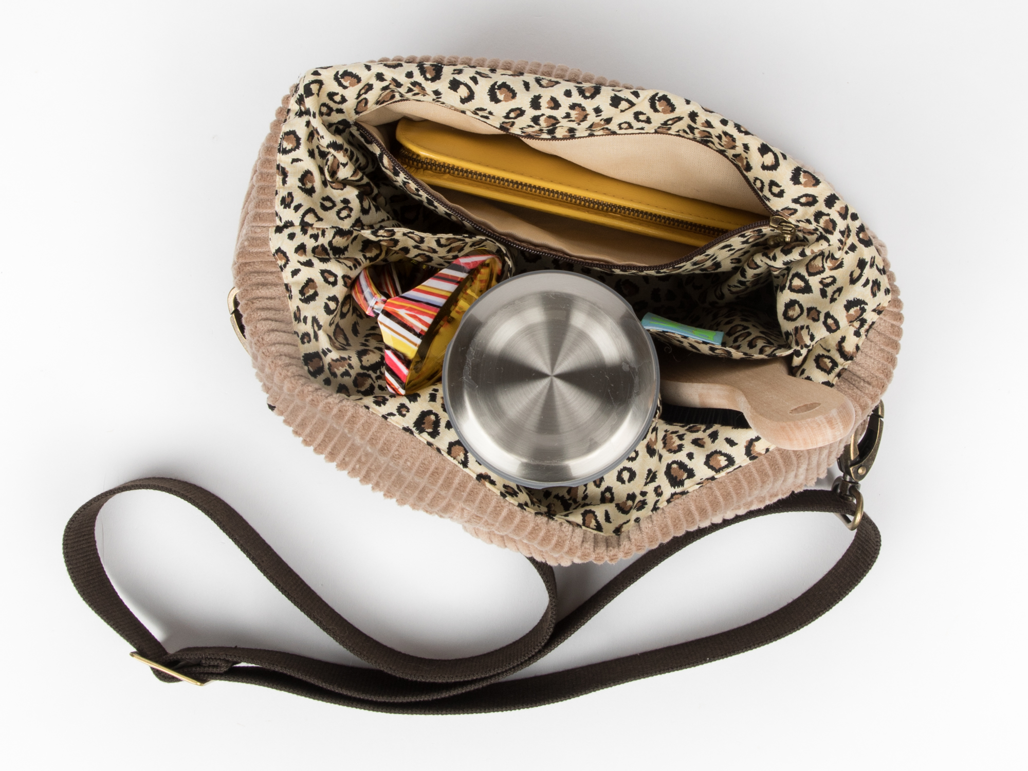 Cordtasche in Taupe – Shopper in 3 Größen – Bild 18